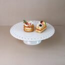 ستاند تقديم كيك بورسلان بحواف مفرغة – قطر ٣٠ سم