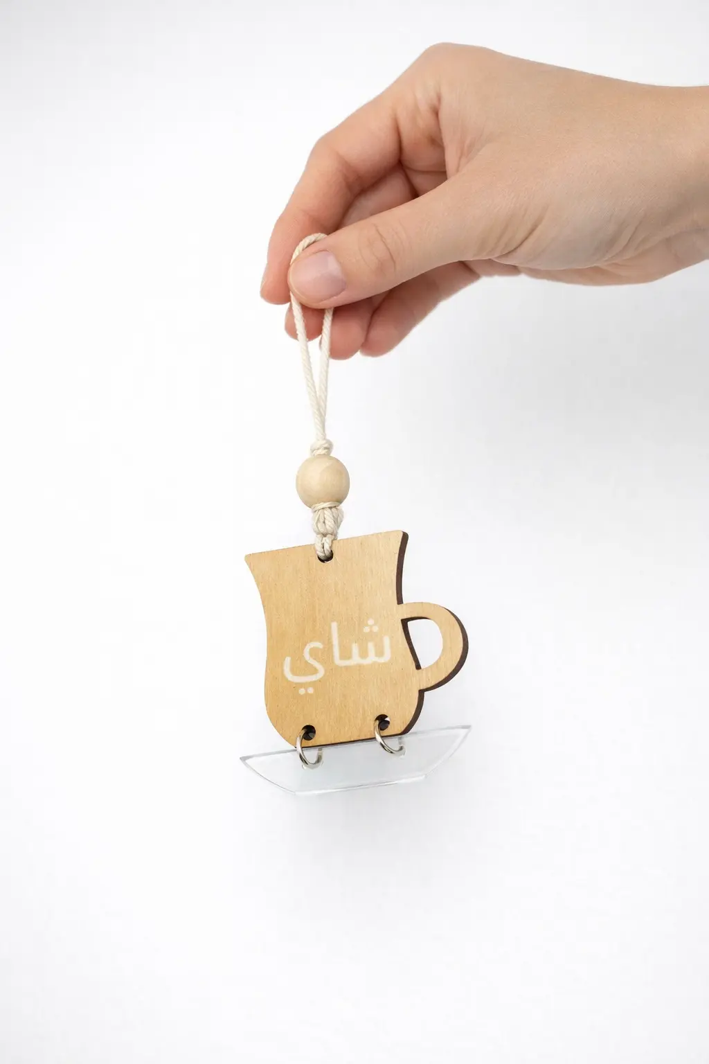 Wooden Tag With A Cup Design (Tea)