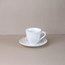 طقم فنجان بورسلان مع صحن لتقديم الشاي والحليب (قطعتين) – سعة ٢٠٠ مل