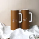 طقم دلات جلد لتقديم القهوة والشاي – دلتين سعة ١ لتر