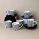 طقم فناجين شاي وحليب 200 مل 12 قطعة بورسلان