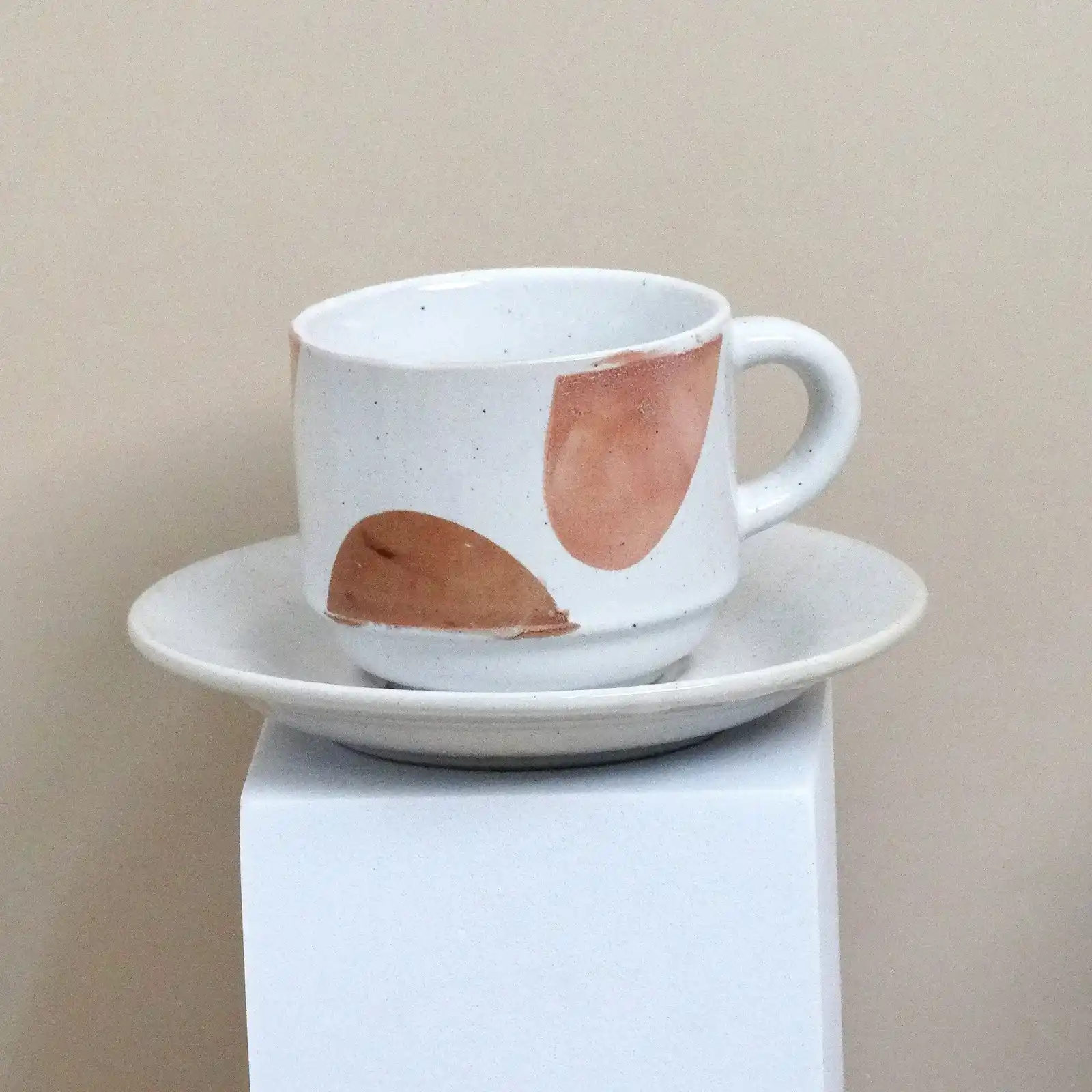 طقم فناجين قهوة تركية بورسلان مطفي بتصميم حديث – ١٢ قطعة – سعة ٨٠ مل