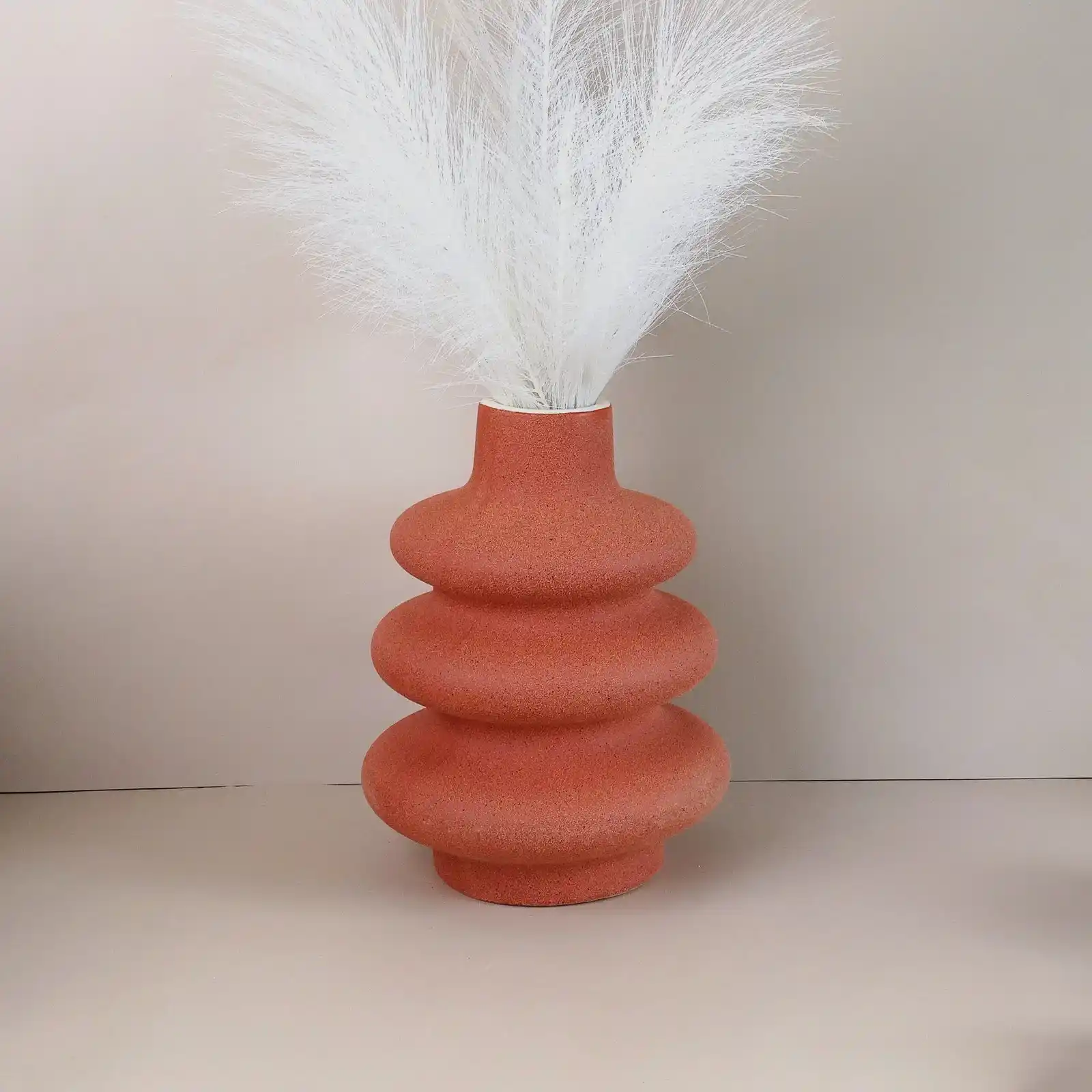 فازة زهور بوهيمية من البورسلان الحجري – ألوان متعددة