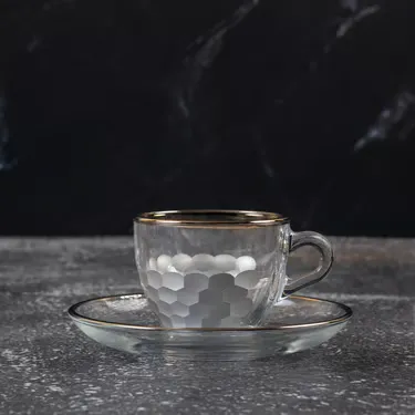 مجموعة صدف طقم قهوة تركية كريستال 12 قطعة 90 مل (3)